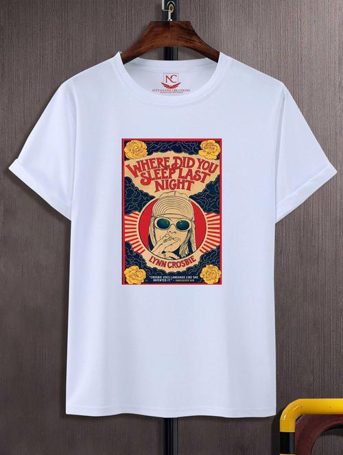 unisex white graphic printed t-shirt - 20776386 - Standard Image - 0