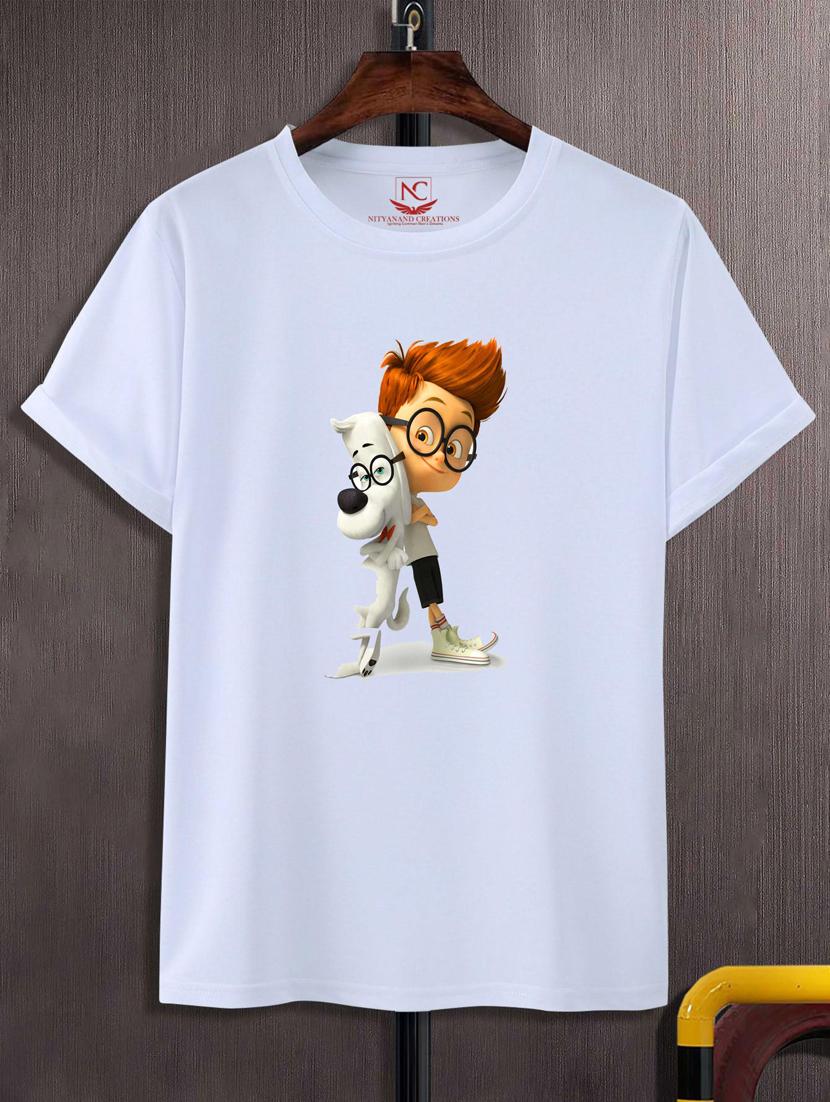 unisex white graphic printed t-shirt - 20776405 -  Zoom Image - 0