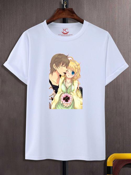 unisex white graphic printed t-shirt - 20776406 - Standard Image - 0