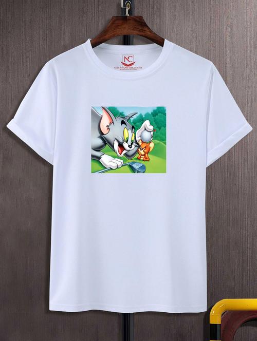 unisex white graphic printed t-shirt - 20776426 - Standard Image - 0
