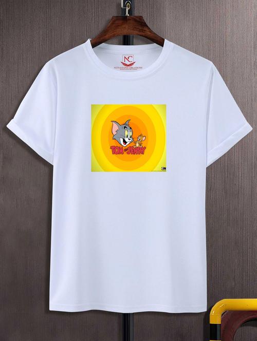 unisex white graphic printed t-shirt - 20776427 - Standard Image - 0