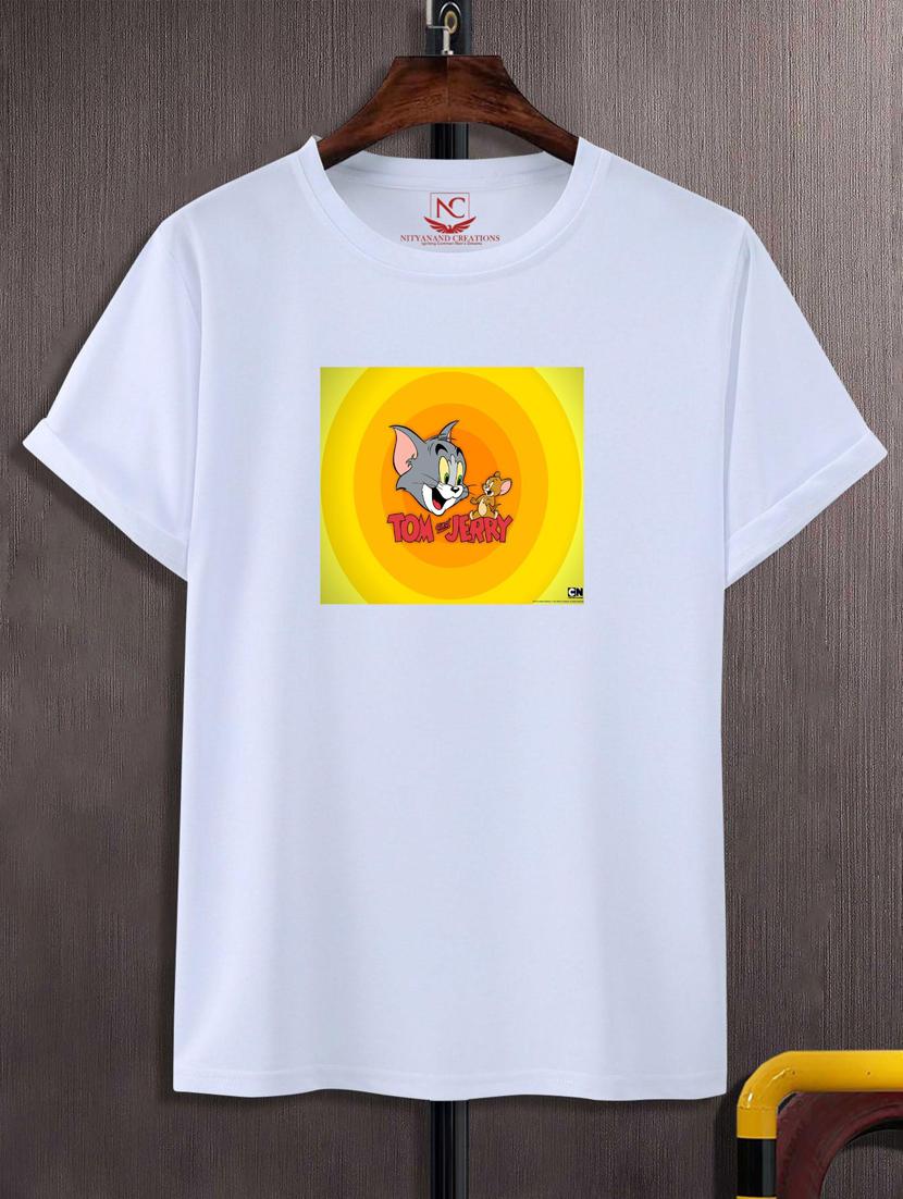 unisex white graphic printed t-shirt - 20776427 - Zoom Image - 0