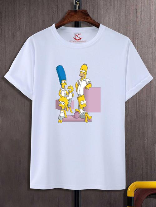 unisex white graphic printed t-shirt - 20776432 -  Standard Image - 0