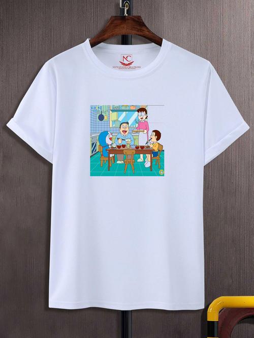 unisex white graphic printed t-shirt - 20776434 -  Standard Image - 0