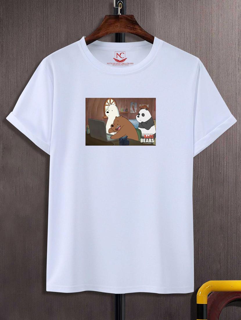 unisex white graphic printed t-shirt - 20776437 - Zoom Image - 0