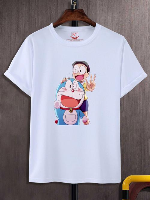unisex white graphic printed t-shirt - 20776441 - Standard Image - 0