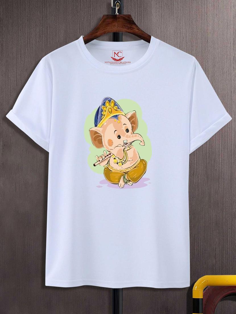 unisex white graphic printed t-shirt - 20776449 -  Zoom Image - 0