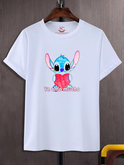 unisex white graphic printed t-shirt - 20776470 -  Standard Image - 0