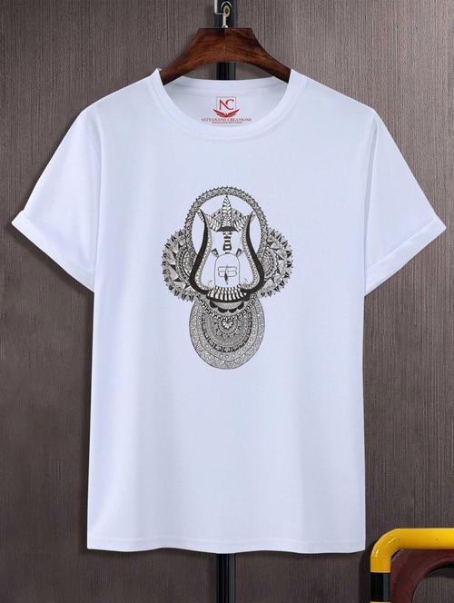 unisex white graphic printed t-shirt - 20776478 - Standard Image - 0