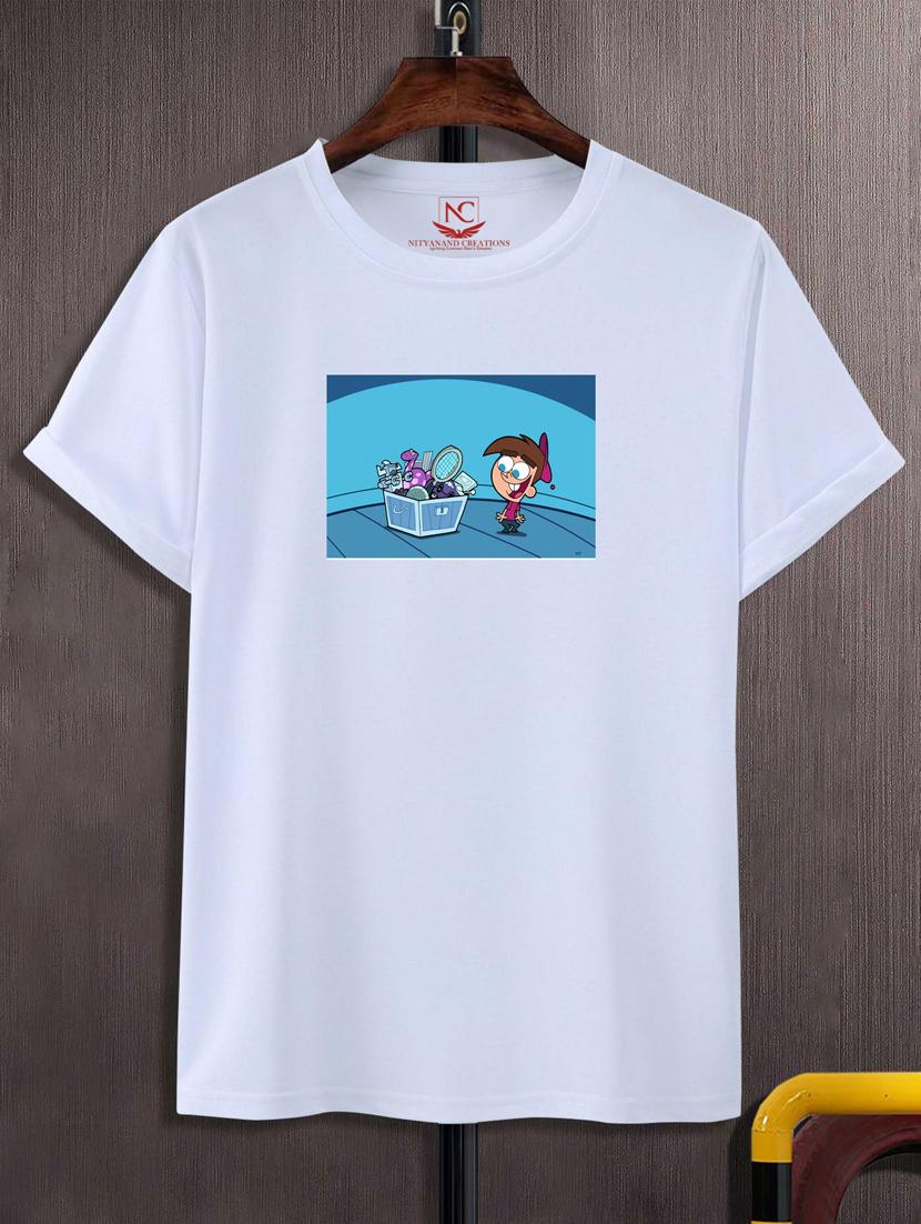 unisex white graphic printed t-shirt - 20776485 - Zoom Image - 0