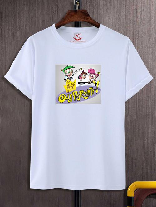 unisex white graphic printed t-shirt - 20776486 -  Standard Image - 0