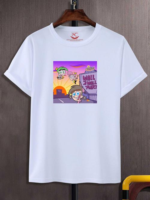 unisex white graphic printed t-shirt - 20776487 -  Standard Image - 0