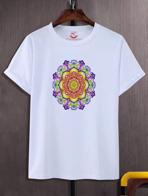 unisex white graphic printed t-shirt - 20776500 - Standard Image - 0