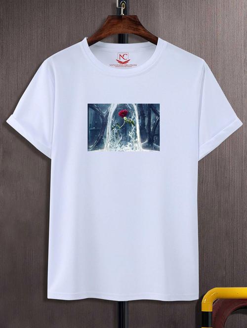 unisex white graphic printed t-shirt - 20776503 - Standard Image - 0