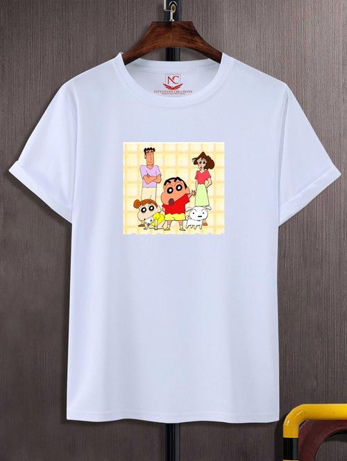unisex white graphic printed t-shirt - 20776514 -  Standard Image - 0
