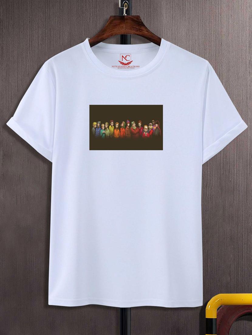 unisex white graphic printed t-shirt - 20776515 -  Zoom Image - 0