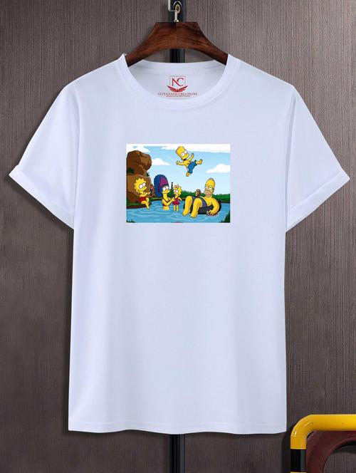unisex white graphic printed t-shirt - 20776518 -  Standard Image - 0