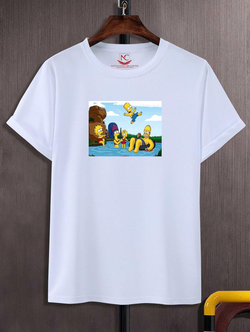 unisex white graphic printed t-shirt - 20776518 -  Zoom Image - 0