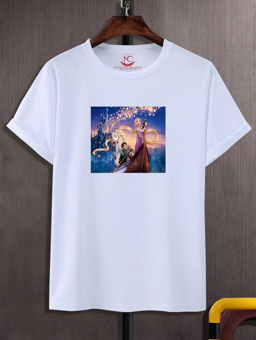 unisex white graphic printed t-shirt - 20776519 -  Standard Image - 0