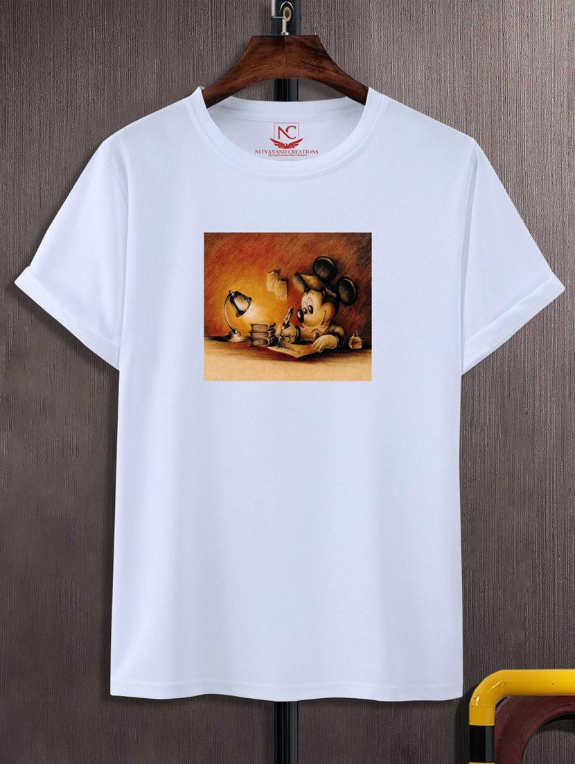 unisex white graphic printed t-shirt - 20776523 -  Zoom Image - 0