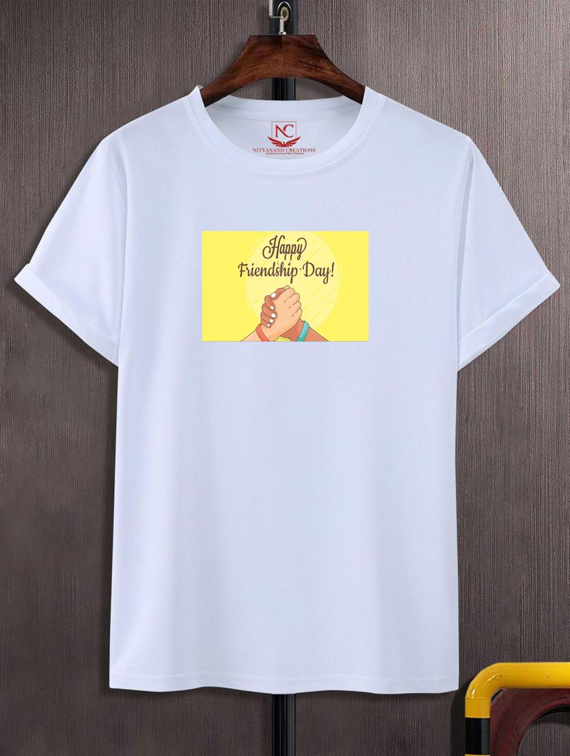unisex white graphic printed t-shirt - 20776524 -  Zoom Image - 0