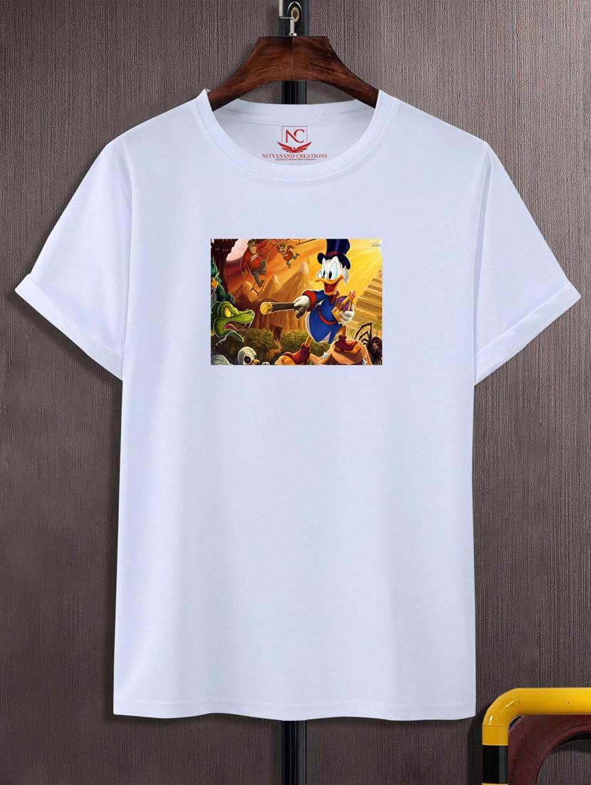 unisex white graphic printed t-shirt - 20776539 -  Zoom Image - 0