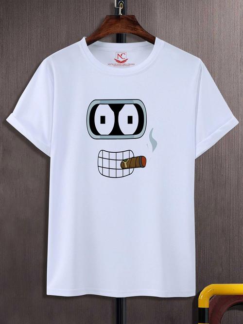 unisex white graphic printed t-shirt - 20776541 -  Standard Image - 0