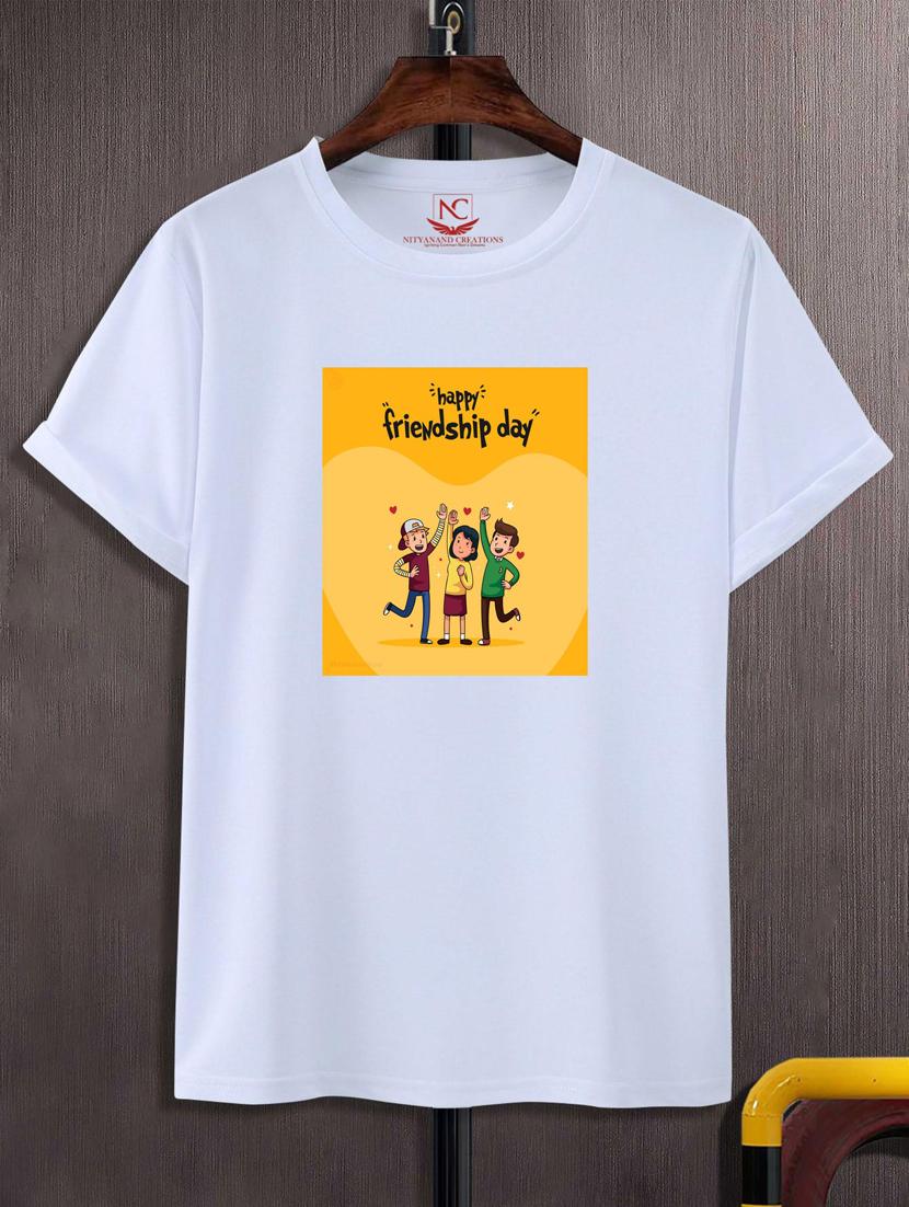 unisex white graphic printed t-shirt - 20776550 -  Zoom Image - 0
