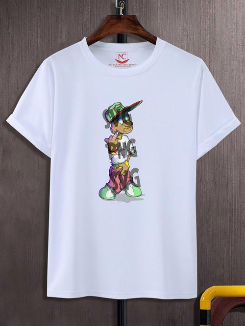 unisex white graphic printed t-shirt - 20776567 -  Standard Image - 0