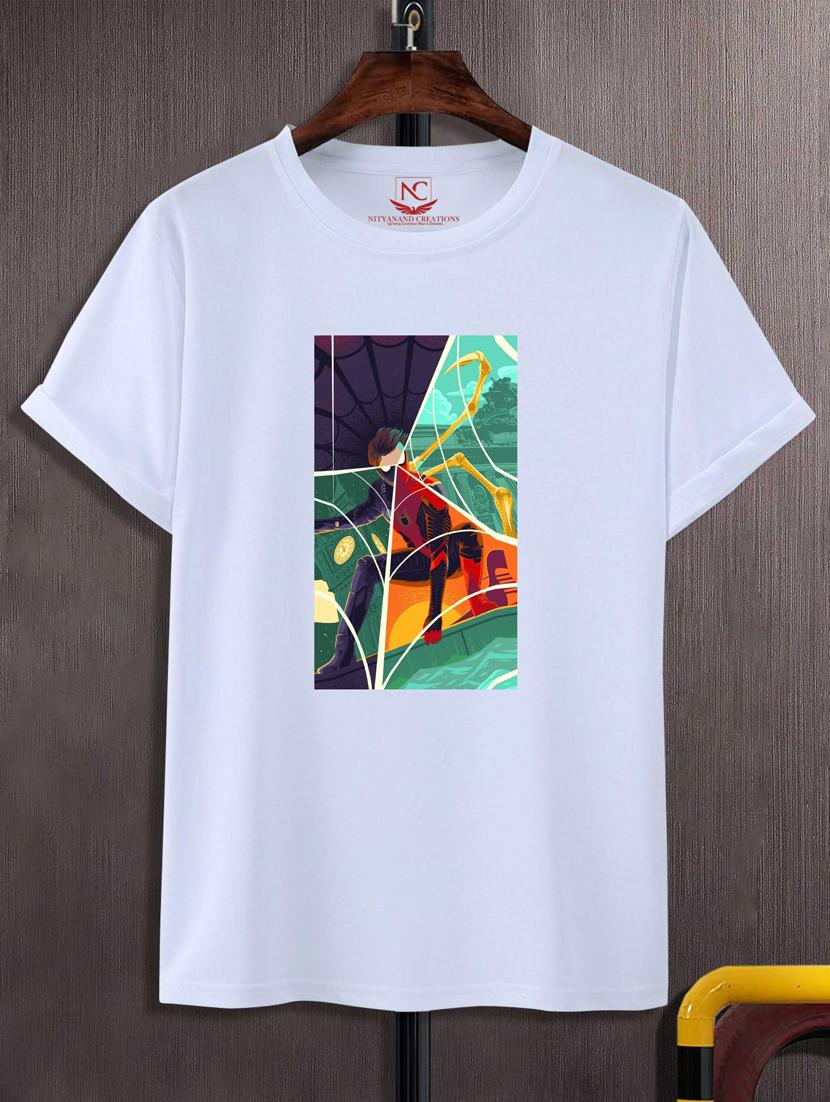 unisex white graphic printed t-shirt - 20776619 -  Zoom Image - 0