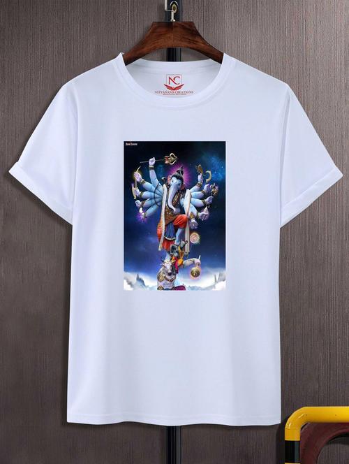 unisex white graphic printed t-shirt - 20776647 - Standard Image - 0