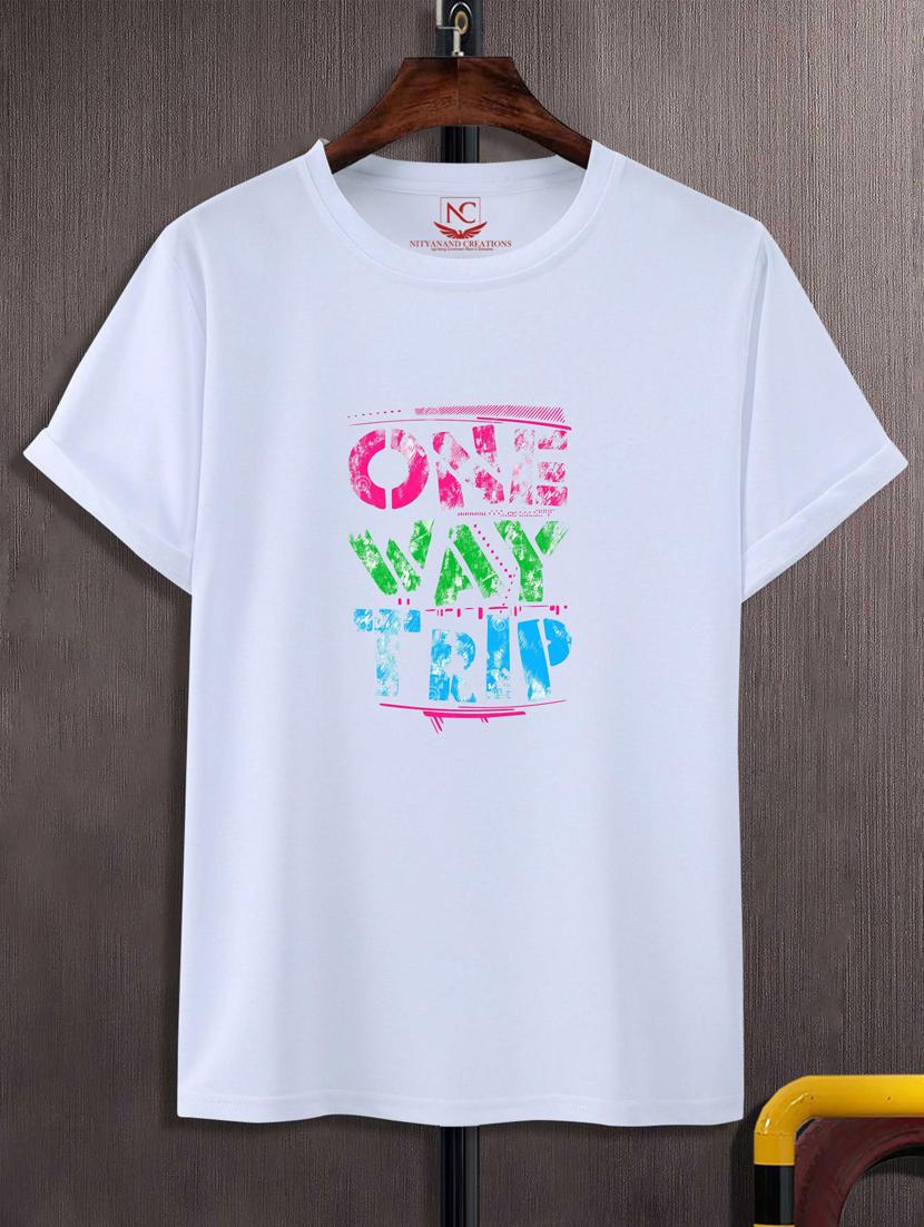 unisex white graphic printed t-shirt - 20776662 - Zoom Image - 0