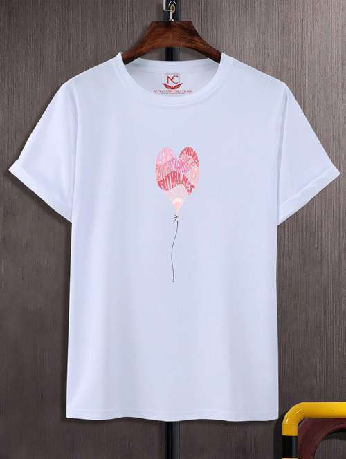 unisex white graphic printed t-shirt - 20776673 - Standard Image - 0