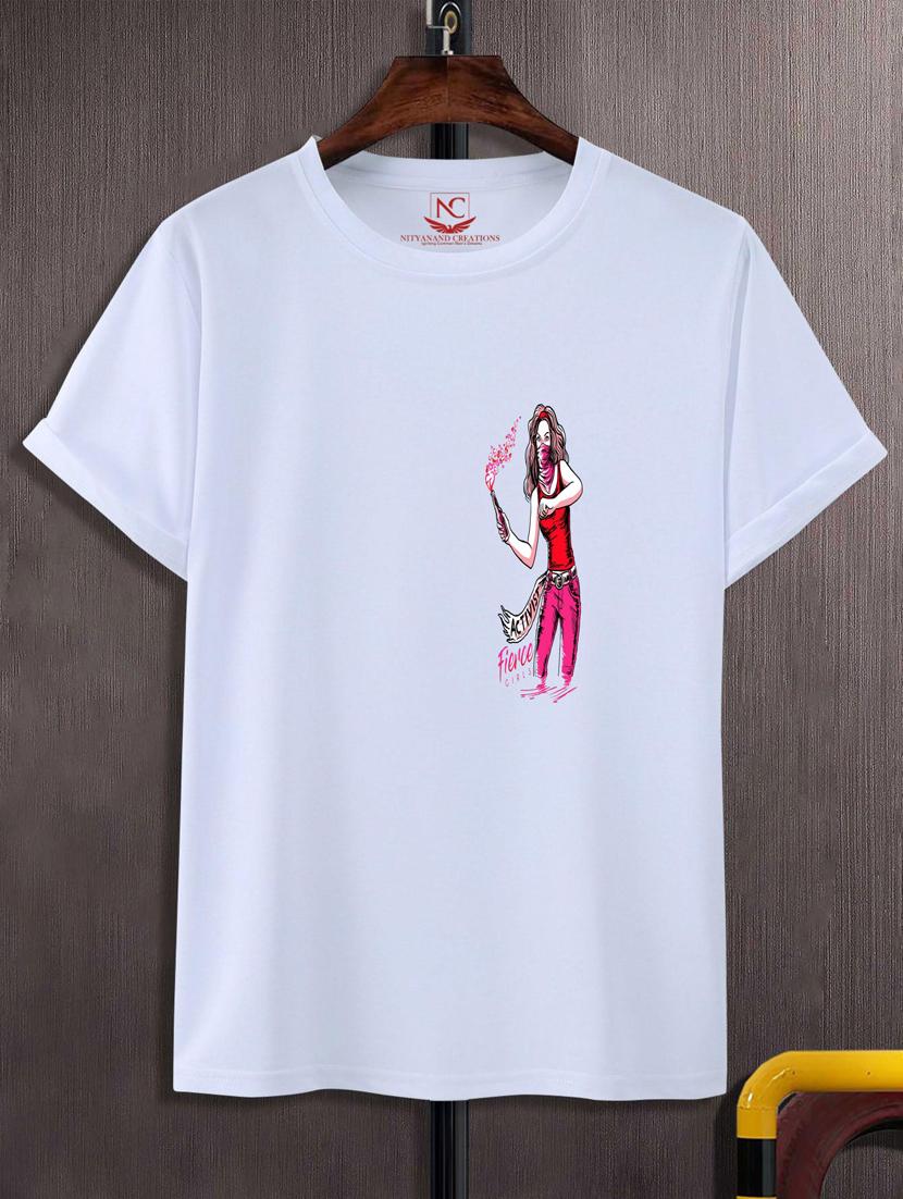 unisex white graphic printed t-shirt - 20776674 -  Zoom Image - 0