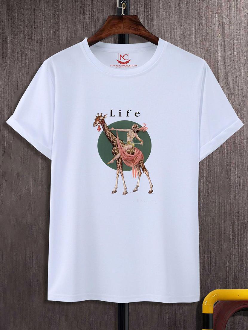 unisex white graphic printed t-shirt - 20776678 -  Zoom Image - 0