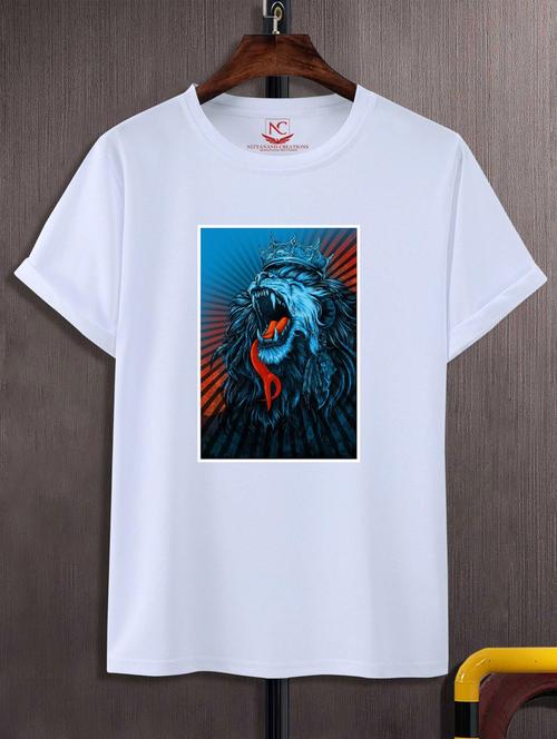 unisex white graphic printed t-shirt - 20776700 -  Standard Image - 0