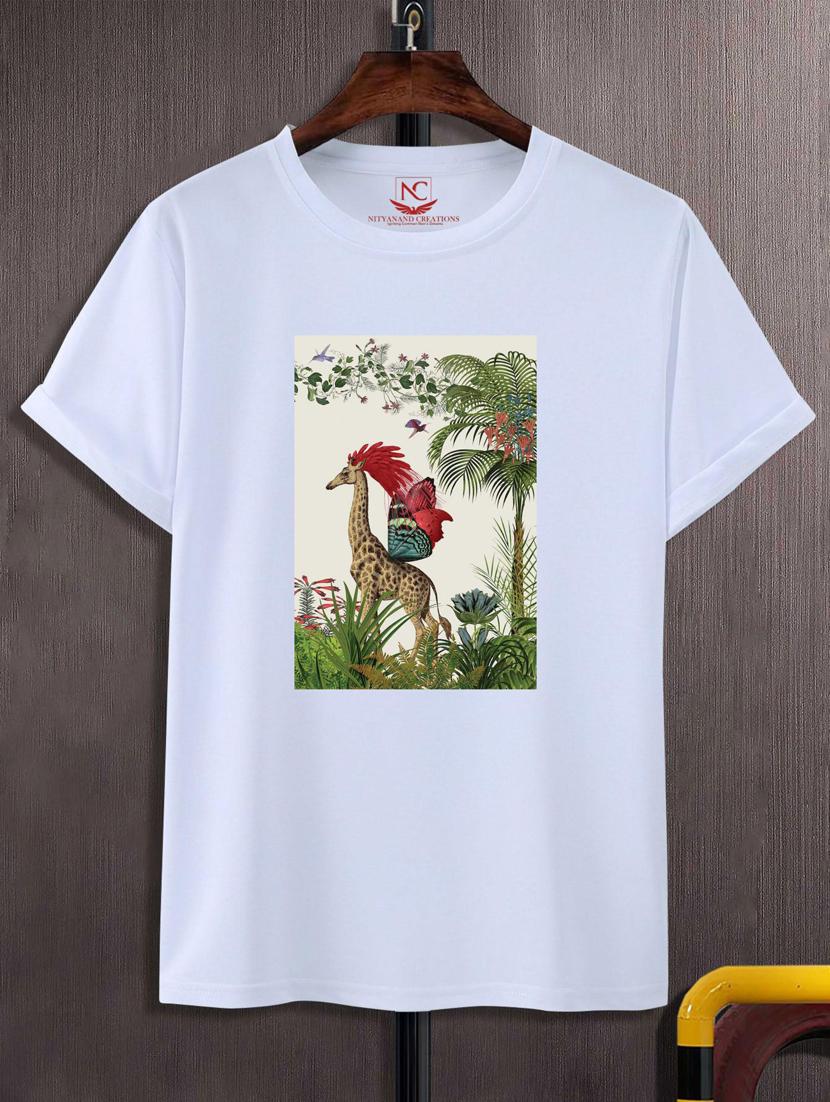 unisex white graphic printed t-shirt - 20776702 - Zoom Image - 0