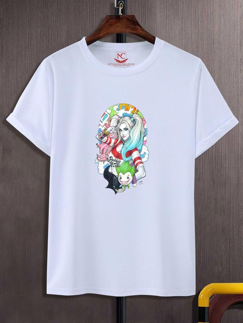 unisex white graphic printed t-shirt - 20776719 -  Standard Image - 0