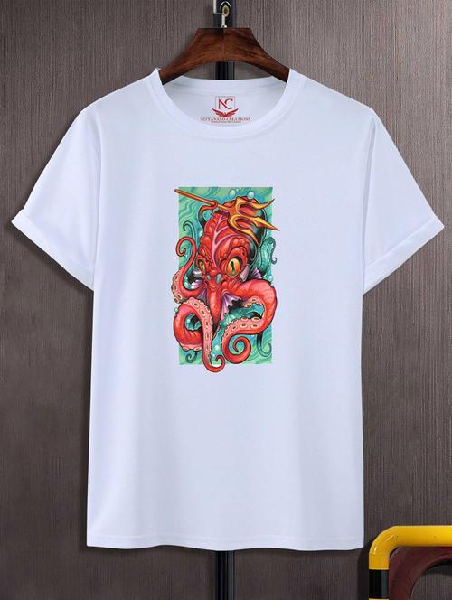 unisex white graphic printed t-shirt - 20776730 -  Standard Image - 0