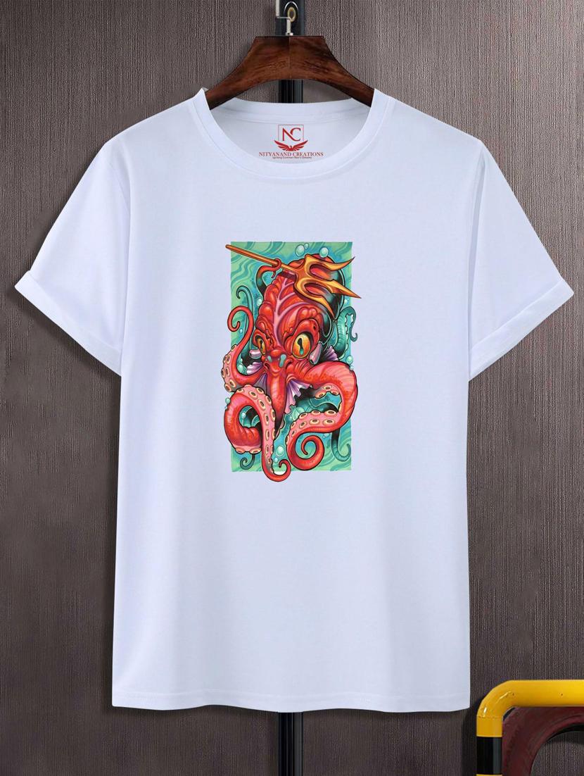 unisex white graphic printed t-shirt - 20776730 -  Zoom Image - 0