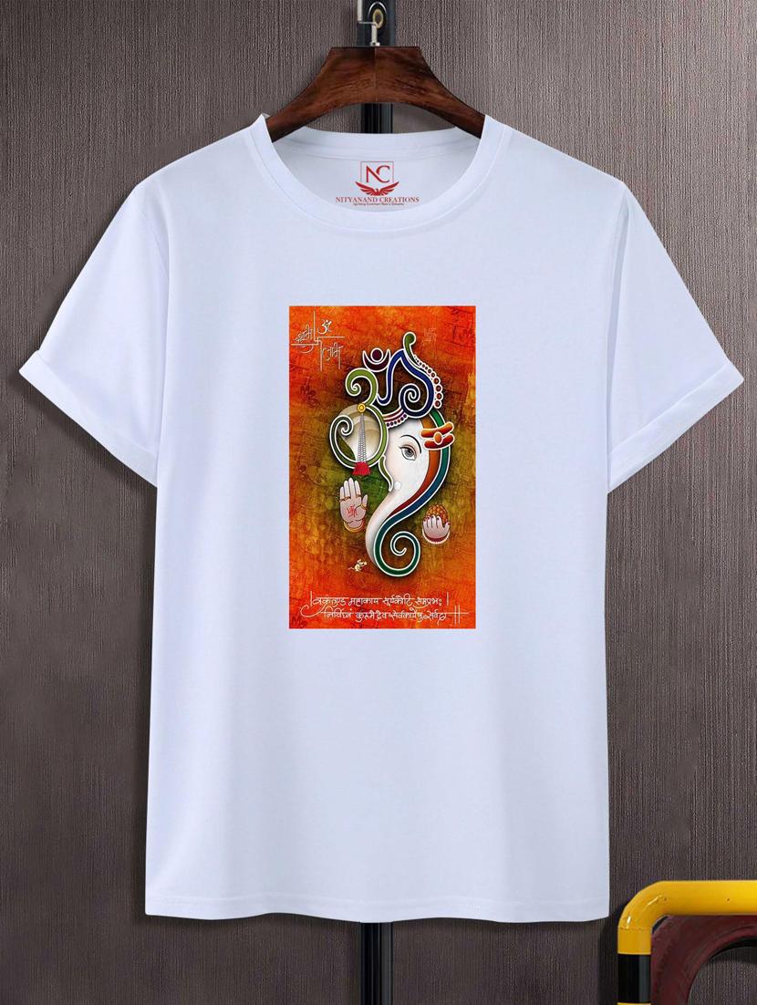 unisex white graphic printed t-shirt - 20776731 - Zoom Image - 0