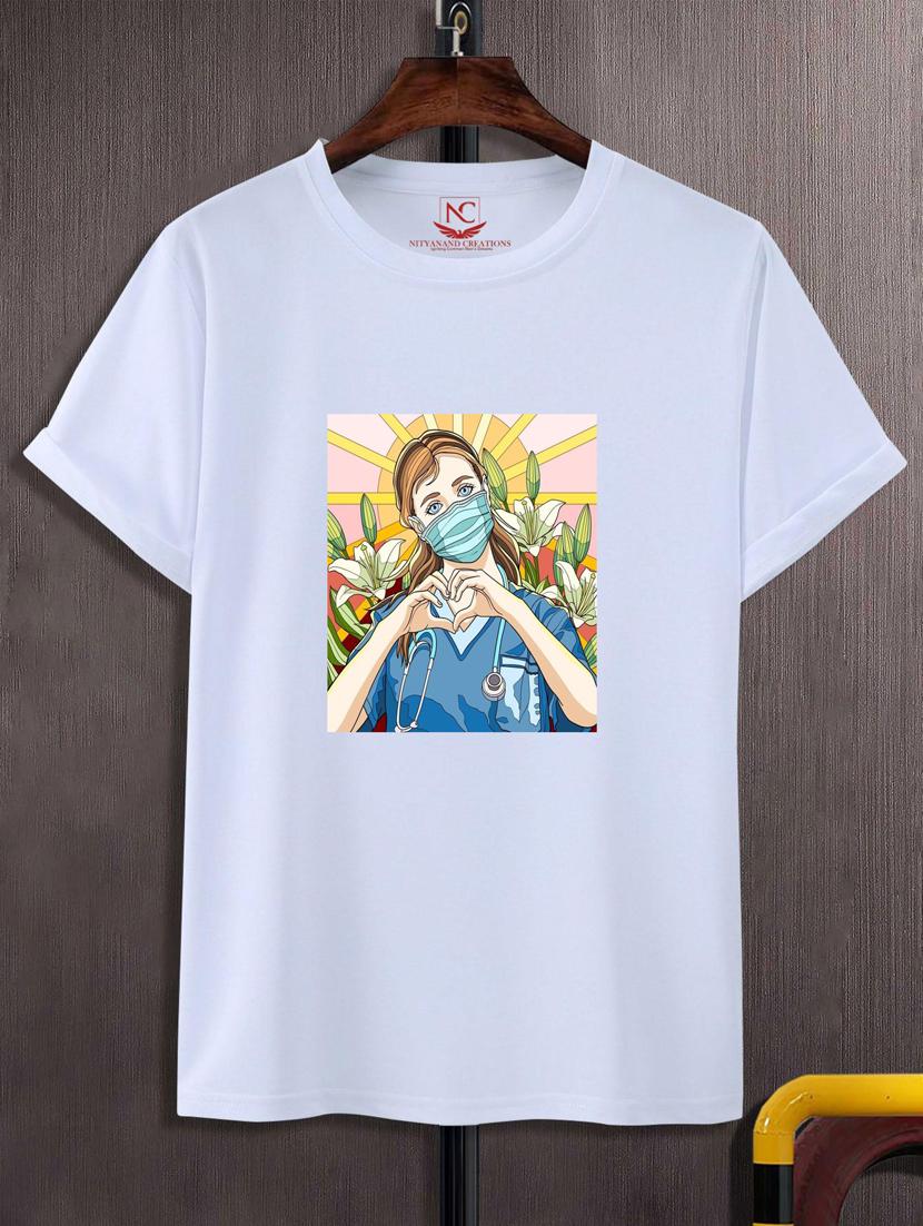 unisex white graphic printed t-shirt - 20776735 - Zoom Image - 0