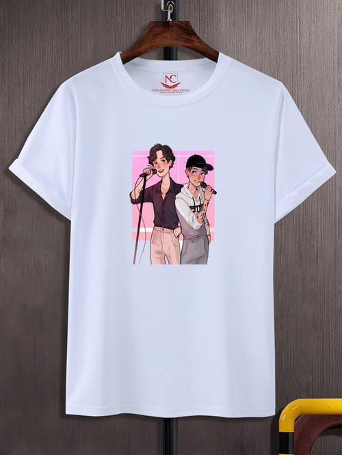 unisex white graphic printed t-shirt - 20776746 -  Standard Image - 0