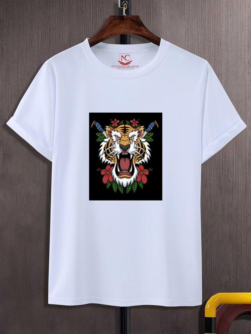 unisex white graphic printed t-shirt - 20776747 -  Standard Image - 0