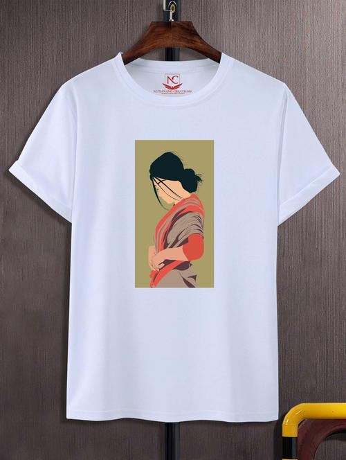 unisex white graphic printed t-shirt - 20776752 - Standard Image - 0