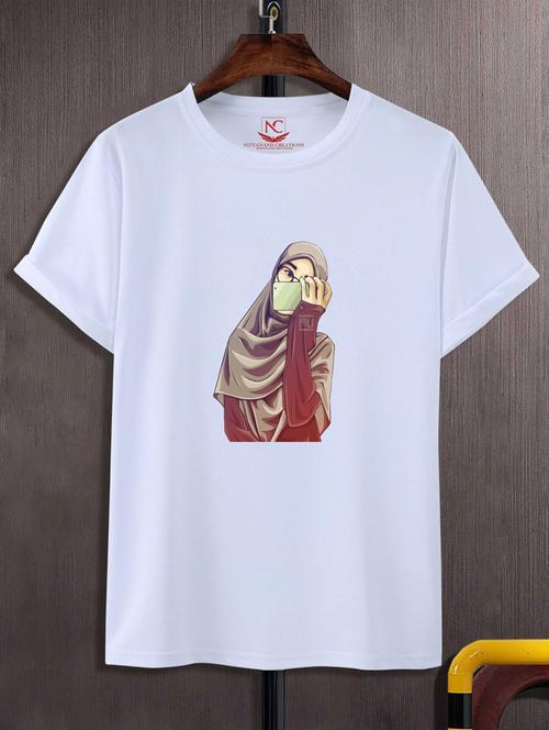 unisex white graphic printed t-shirt - 20776755 - Standard Image - 0