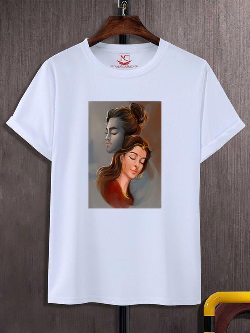 unisex white graphic printed t-shirt - 20776782 - Standard Image - 0