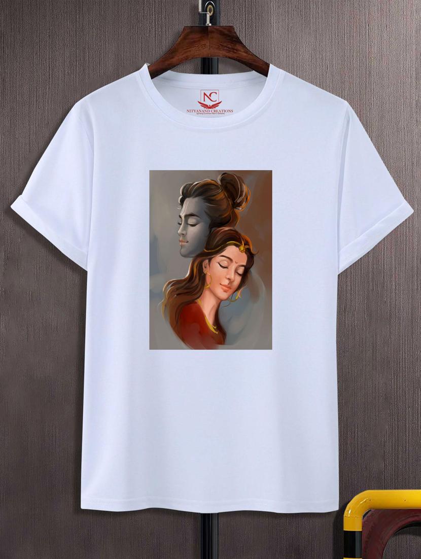 unisex white graphic printed t-shirt - 20776782 - Zoom Image - 0