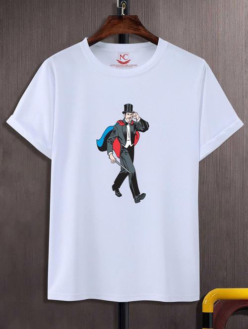 unisex white graphic printed t-shirt - 20776783 - Standard Image - 0