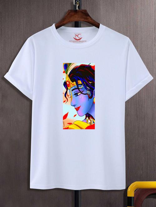 unisex white graphic printed t-shirt - 20776790 -  Standard Image - 0